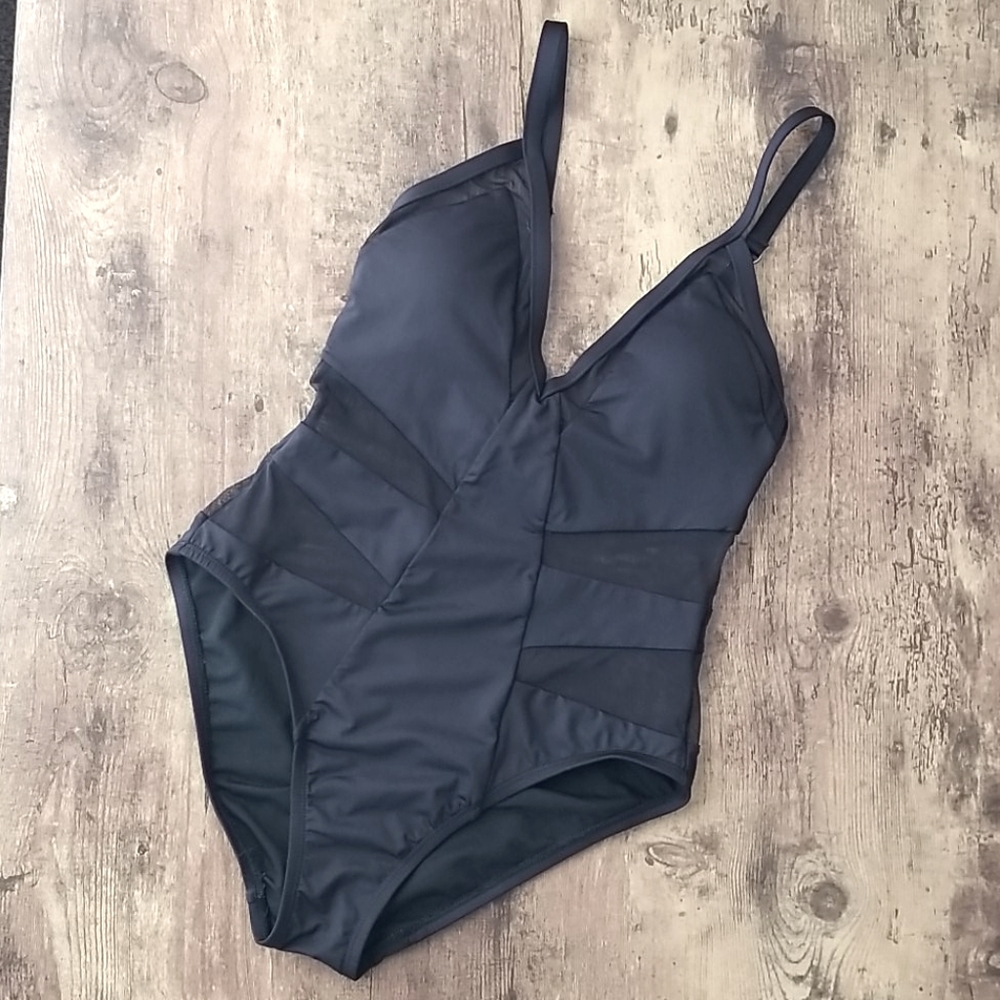 Kenneth Cole Black One Piece Bathing Suit
